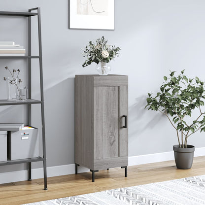Dressoir 34,5X34X90 Cm Bewerkt Hout Grijs Sonoma Eikenkleurig