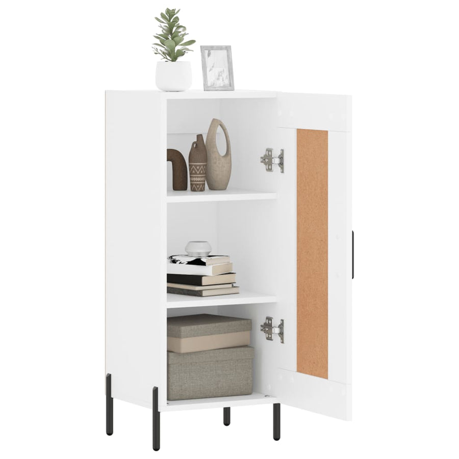Dressoir 34,5X34X90 Cm Bewerkt Hout Wit