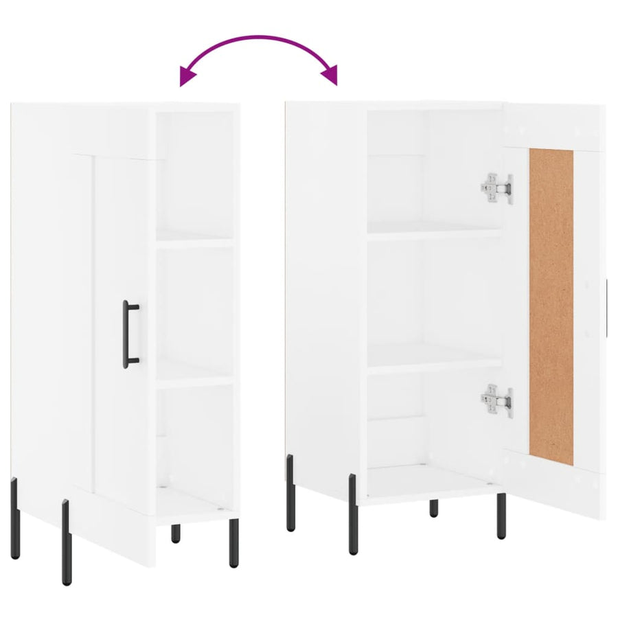 Dressoir 34,5X34X90 Cm Bewerkt Hout Wit