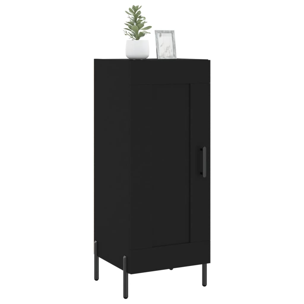 Dressoir 34,5X34X90 Cm Bewerkt Hout Zwart