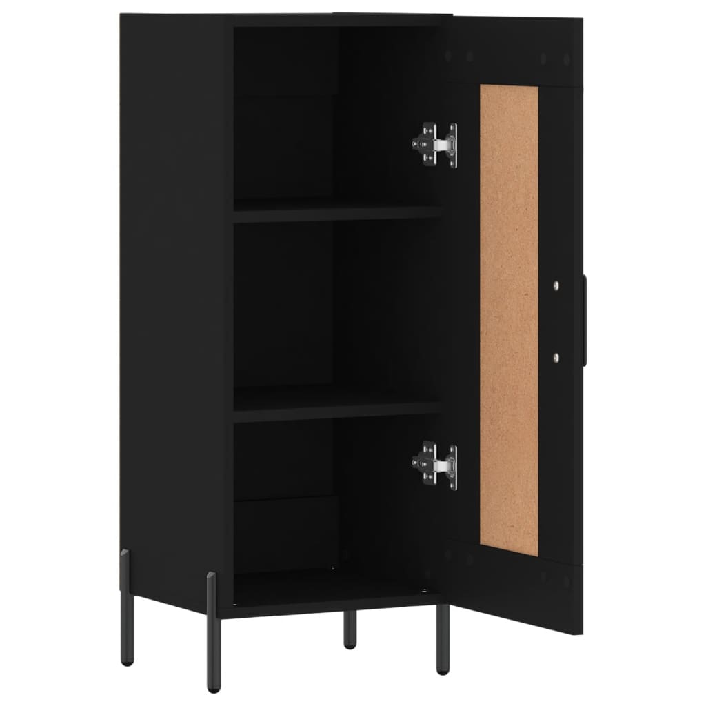 Dressoir 34,5X34X90 Cm Bewerkt Hout Zwart