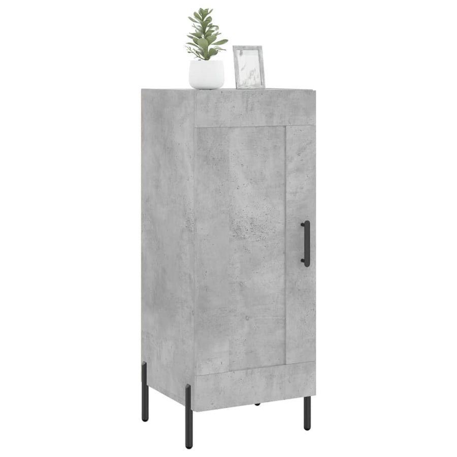 Dressoir 34,5X34X90 Cm Bewerkt Hout Betongrijs