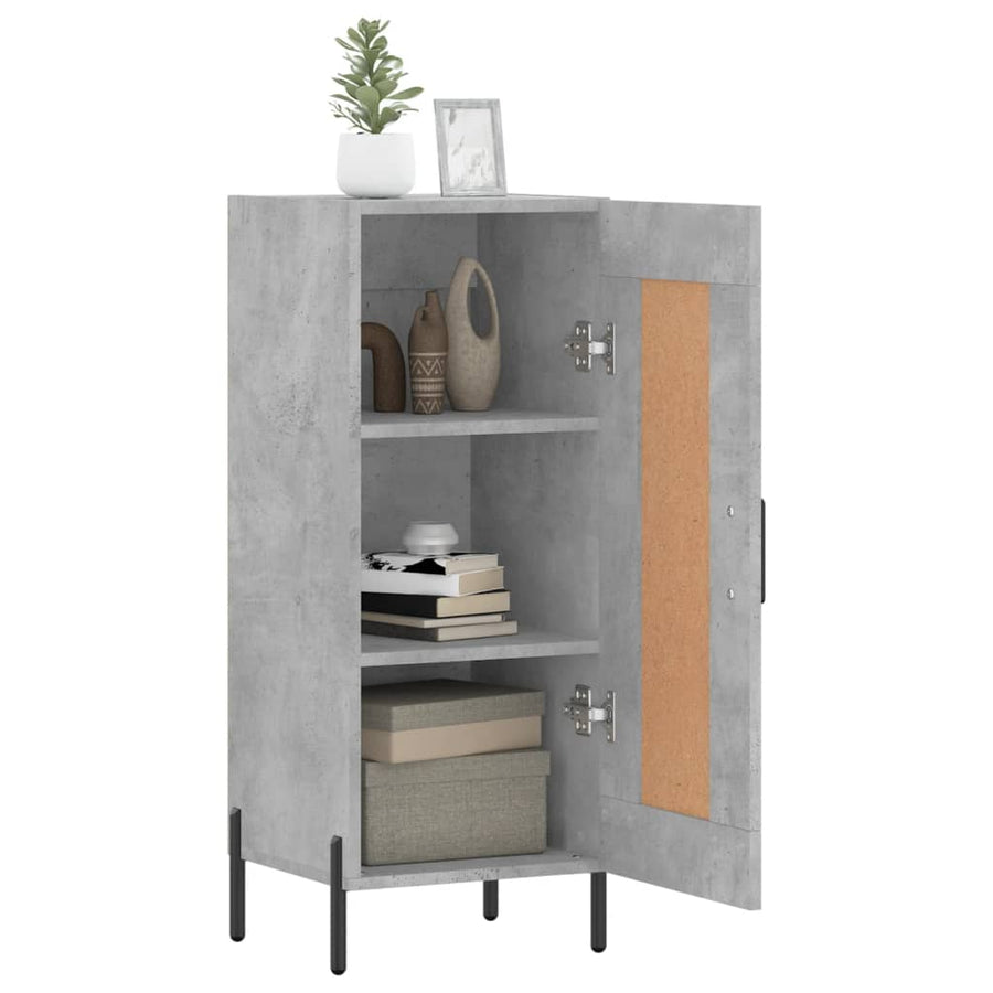Dressoir 34,5X34X90 Cm Bewerkt Hout Betongrijs