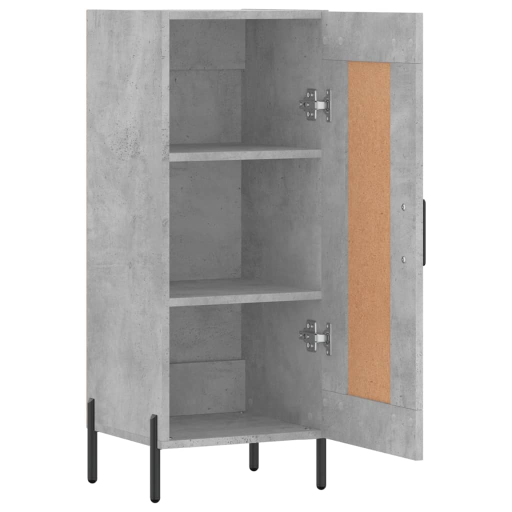 Dressoir 34,5X34X90 Cm Bewerkt Hout Betongrijs