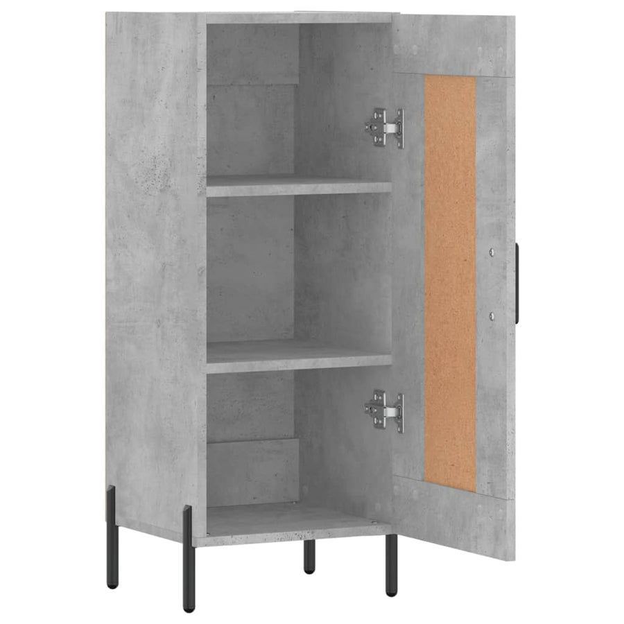 Dressoir 34,5X34X90 Cm Bewerkt Hout Betongrijs