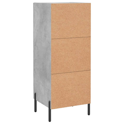 Dressoir 34,5X34X90 Cm Bewerkt Hout Betongrijs