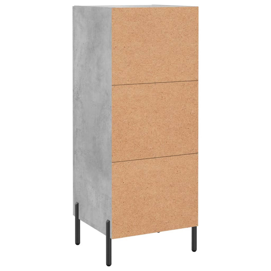 Dressoir 34,5X34X90 Cm Bewerkt Hout Betongrijs