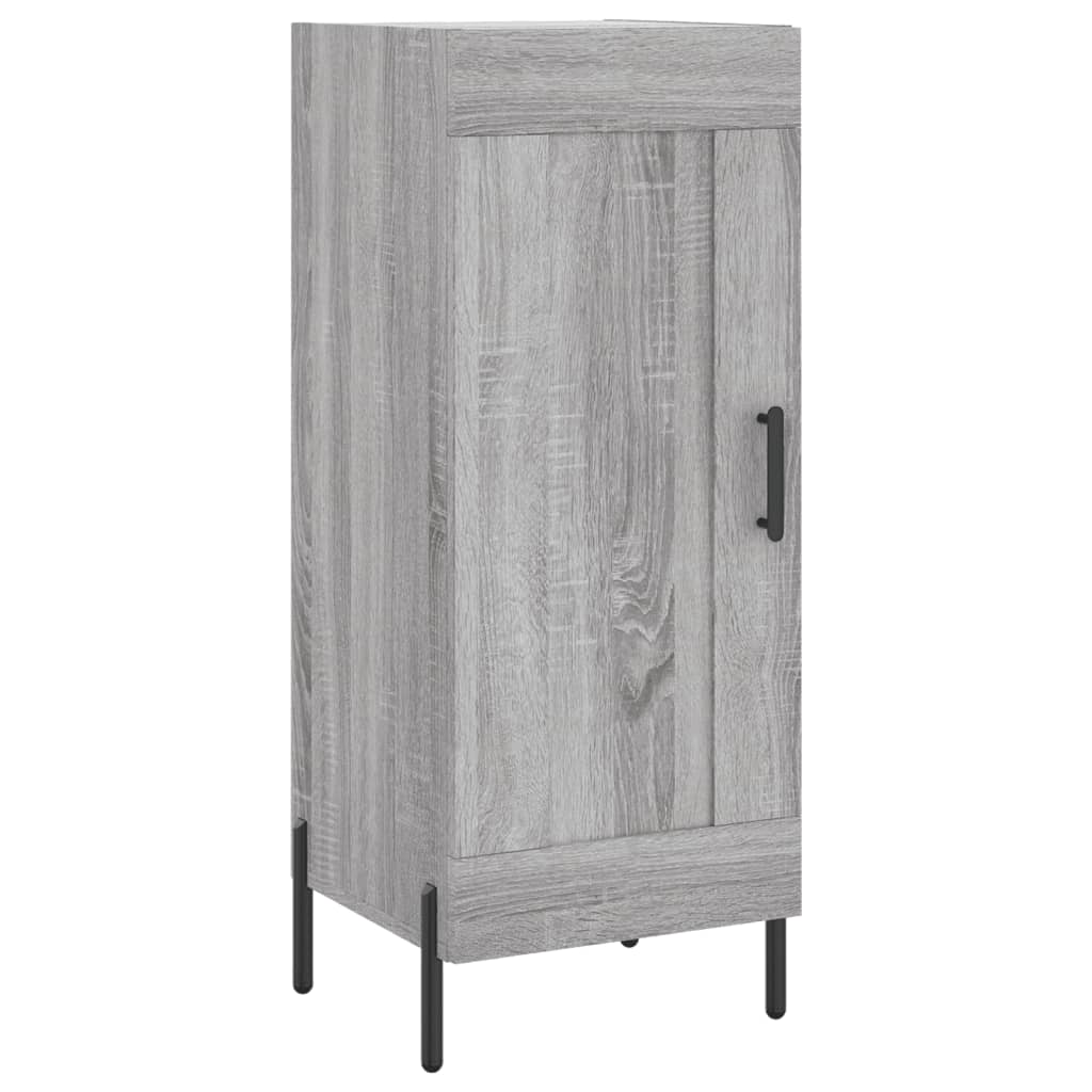 Dressoir 34,5X34X90 Cm Bewerkt Hout Grijs Sonoma Eikenkleurig