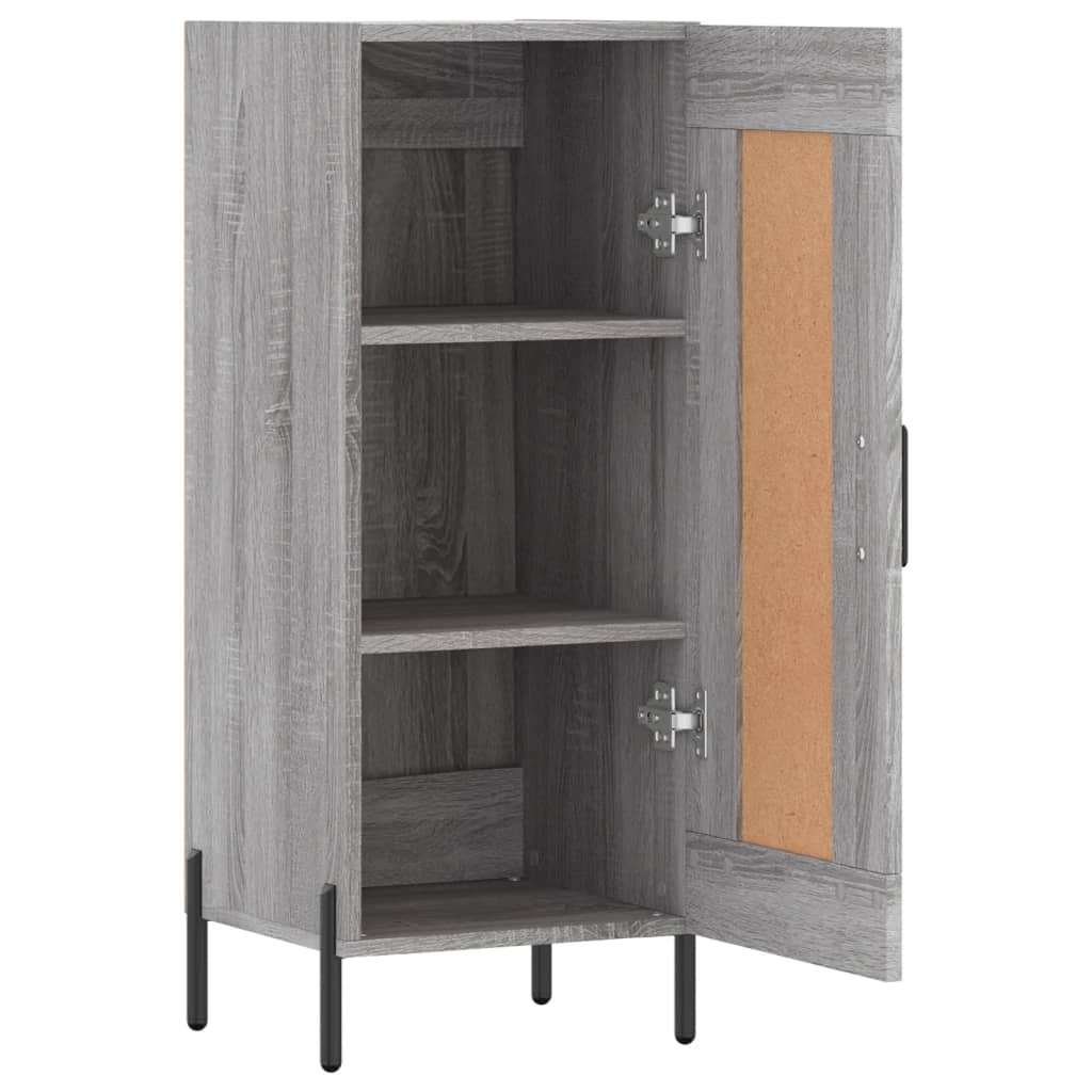 Dressoir 34,5X34X90 Cm Bewerkt Hout Grijs Sonoma Eikenkleurig