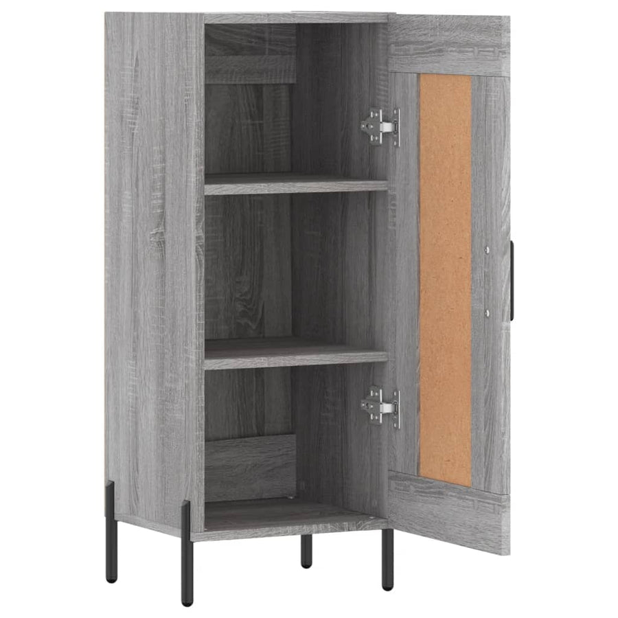 Dressoir 34,5X34X90 Cm Bewerkt Hout Grijs Sonoma Eikenkleurig