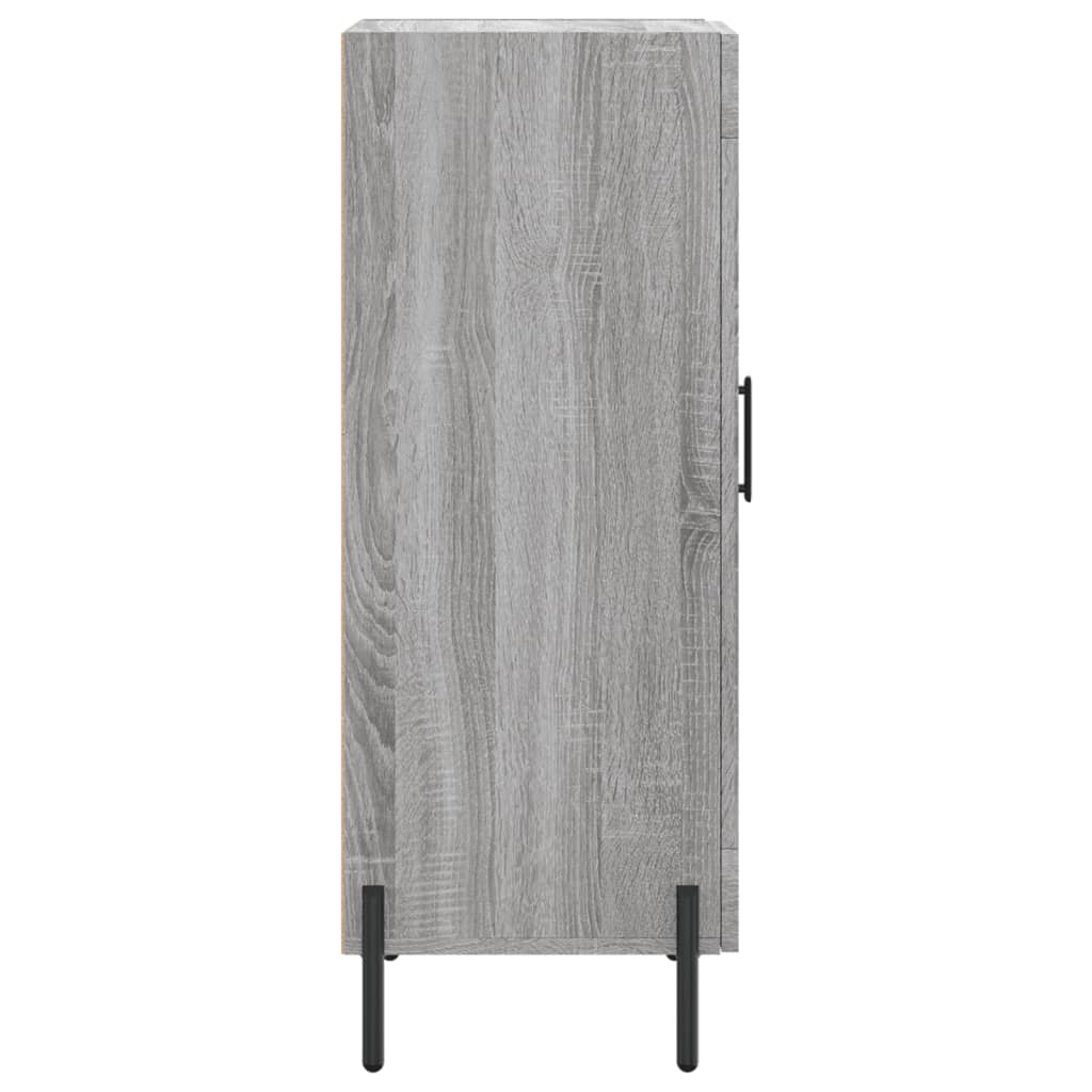 Dressoir 34,5X34X90 Cm Bewerkt Hout Grijs Sonoma Eikenkleurig