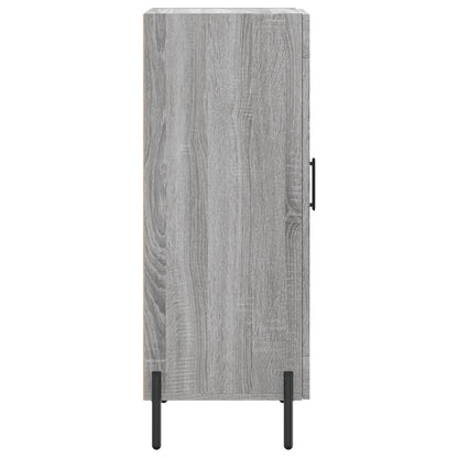 Dressoir 34,5X34X90 Cm Bewerkt Hout Grijs Sonoma Eikenkleurig
