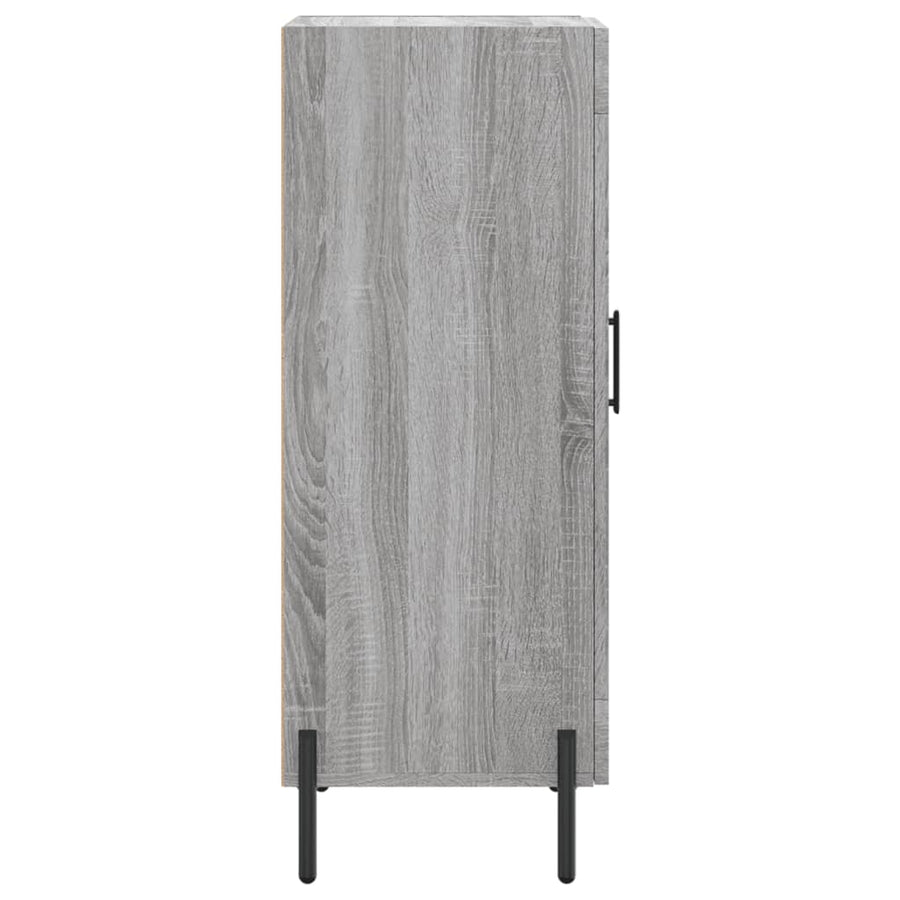 Dressoir 34,5X34X90 Cm Bewerkt Hout Grijs Sonoma Eikenkleurig
