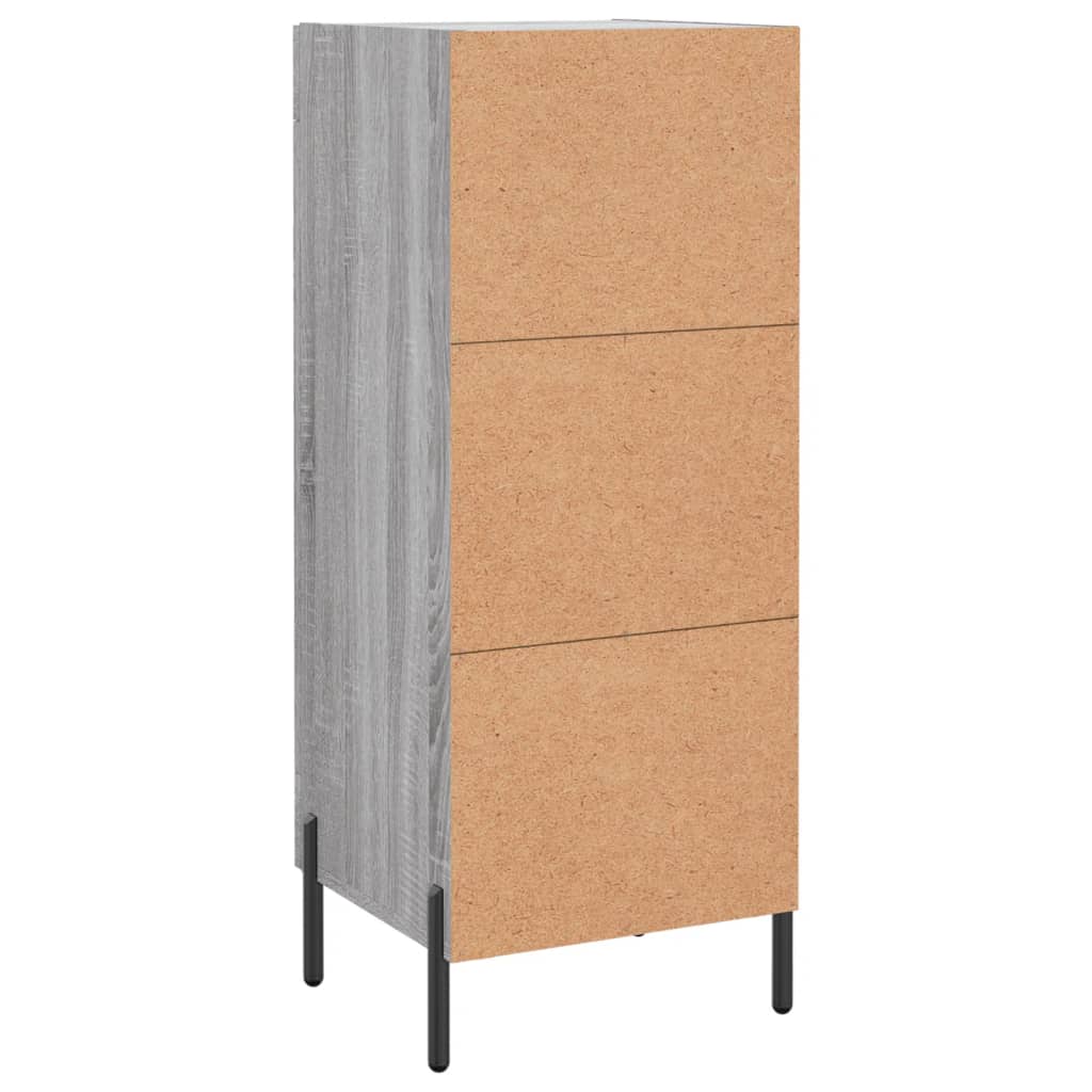 Dressoir 34,5X34X90 Cm Bewerkt Hout Grijs Sonoma Eikenkleurig