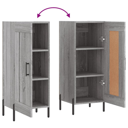 Dressoir 34,5X34X90 Cm Bewerkt Hout Grijs Sonoma Eikenkleurig