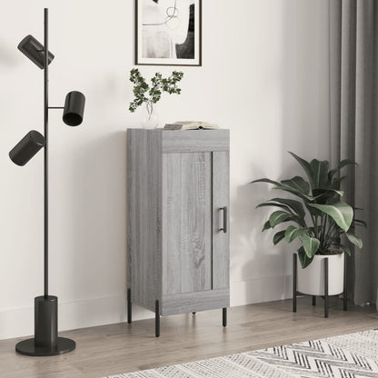 Dressoir 34,5X34X90 Cm Bewerkt Hout Grijs Sonoma Eikenkleurig