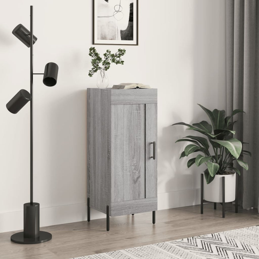 Dressoir 34,5X34X90 Cm Bewerkt Hout Grijs Sonoma Eikenkleurig