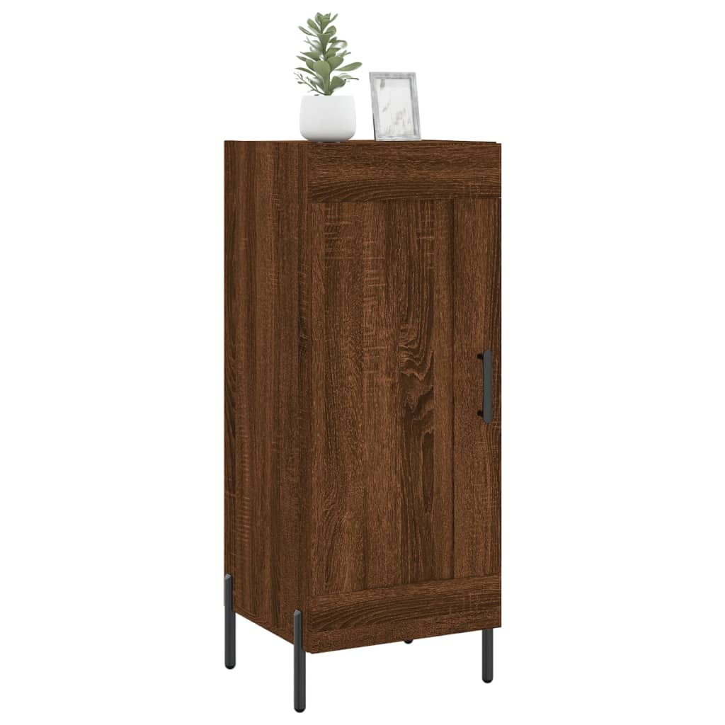 Dressoir 34,5X34X90 Cm Bewerkt Hout Bruin Eikenkleur