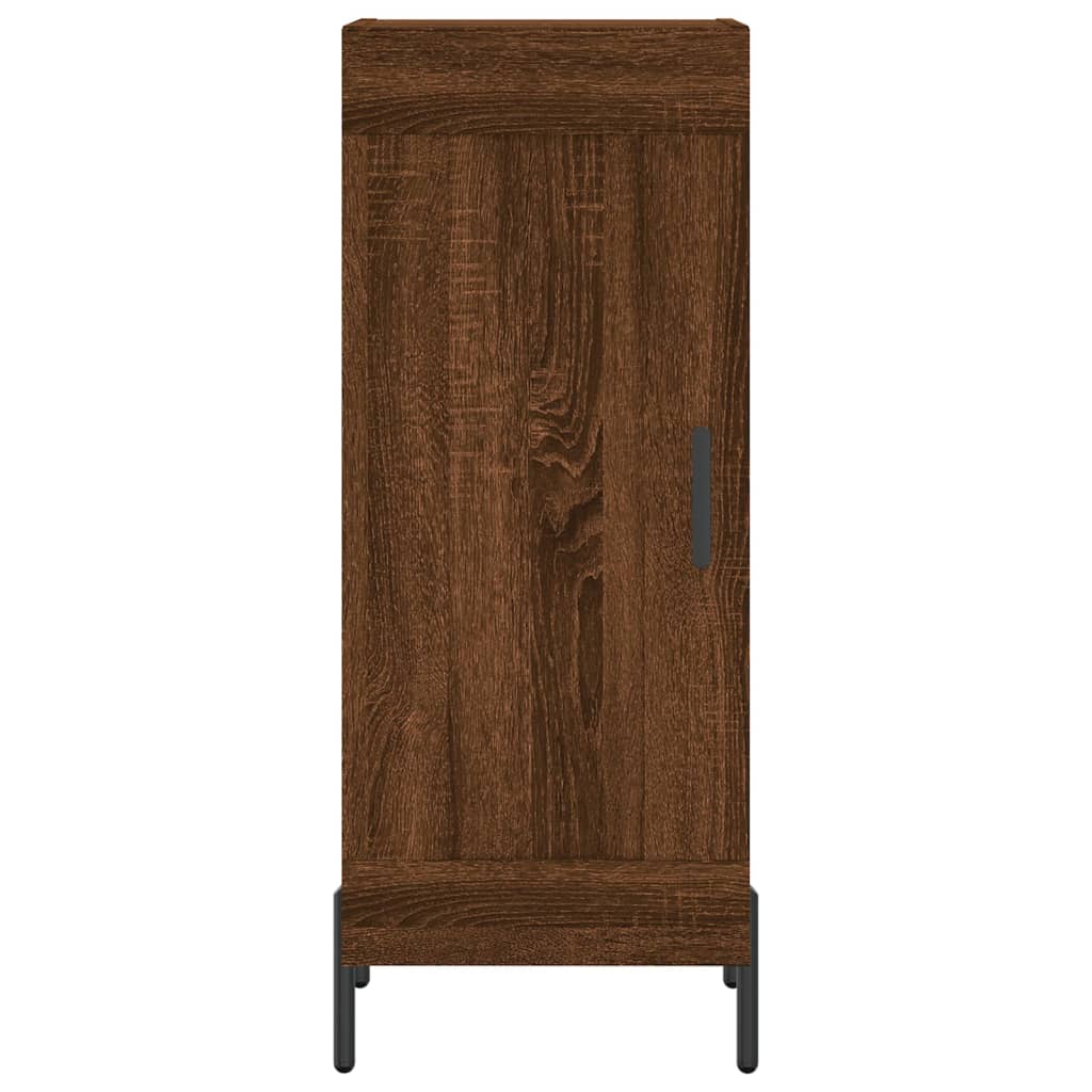 Dressoir 34,5X34X90 Cm Bewerkt Hout Bruin Eikenkleur