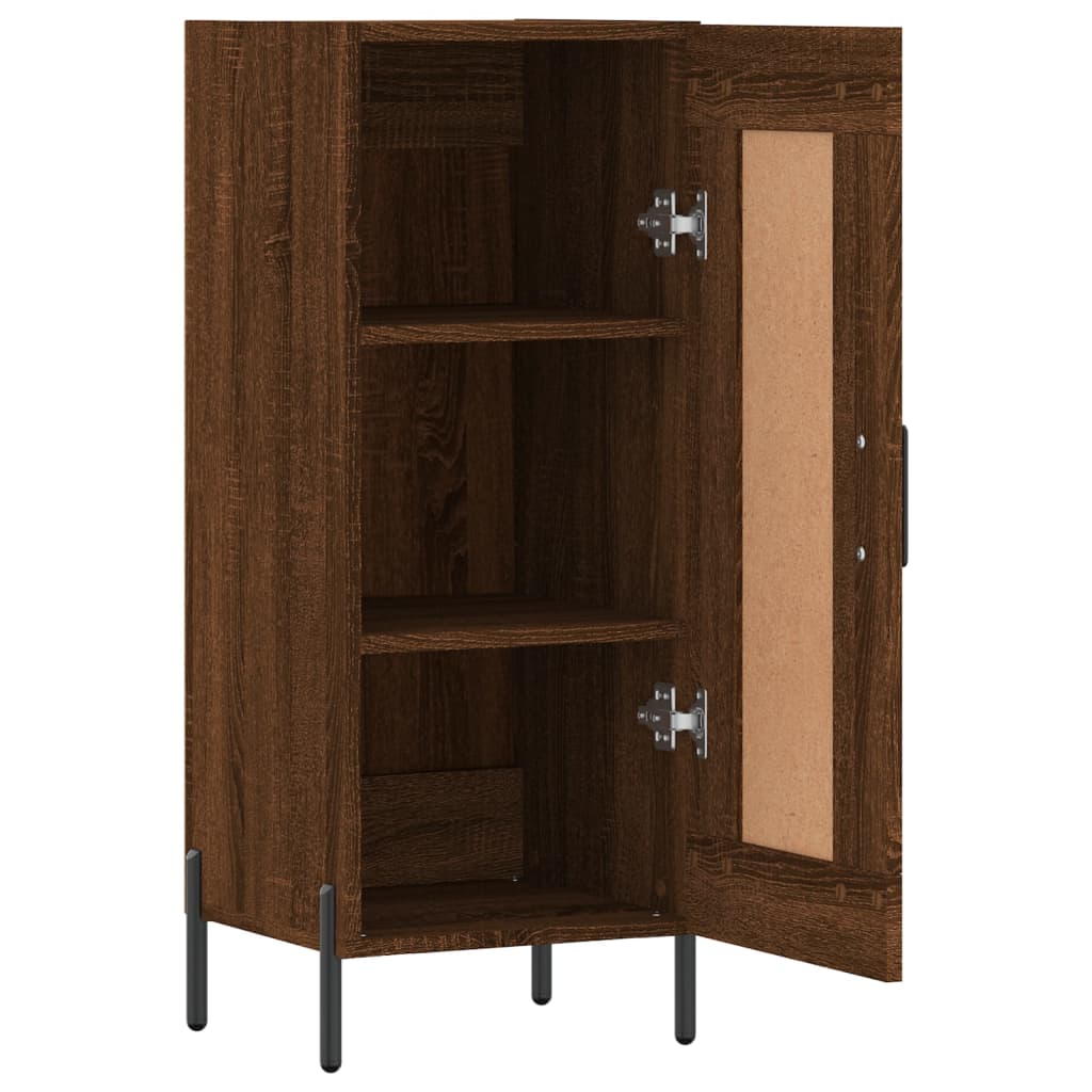 Dressoir 34,5X34X90 Cm Bewerkt Hout Bruin Eikenkleur