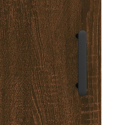 Dressoir 34,5X34X90 Cm Bewerkt Hout Bruin Eikenkleur