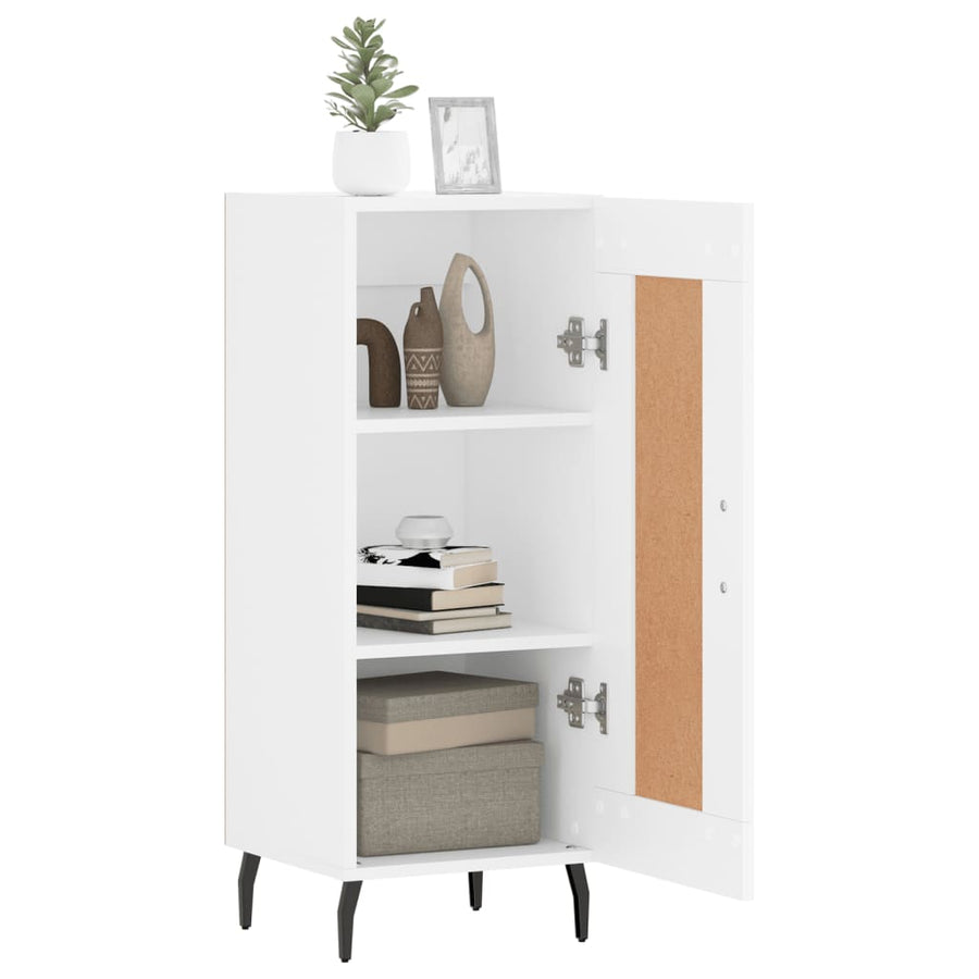 Dressoir 34,5X34X90 Cm Bewerkt Hout Wit