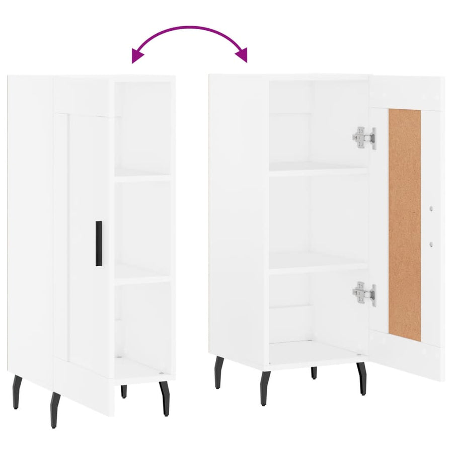 Dressoir 34,5X34X90 Cm Bewerkt Hout Wit
