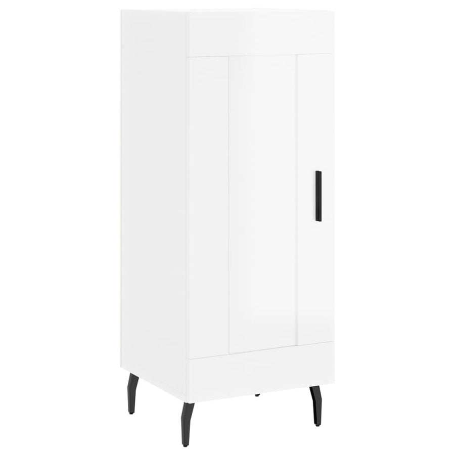 Dressoir 34,5X34X90 Cm Bewerkt Hout Hoogglans Wit