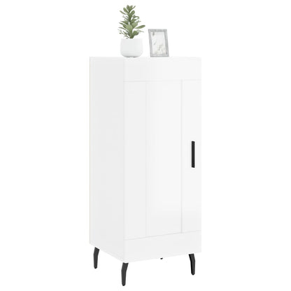 Dressoir 34,5X34X90 Cm Bewerkt Hout Hoogglans Wit