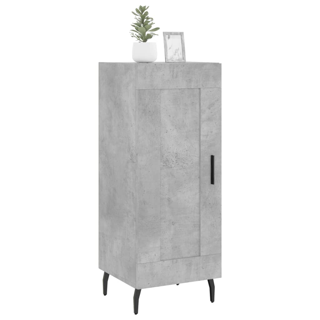 Dressoir 34,5X34X90 Cm Bewerkt Hout Betongrijs