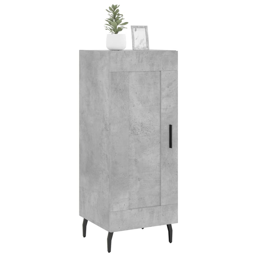 Dressoir 34,5X34X90 Cm Bewerkt Hout Betongrijs
