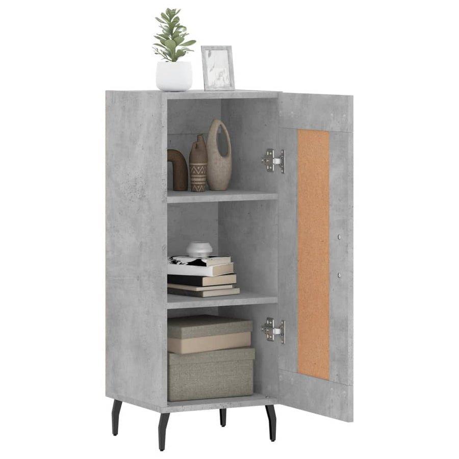 Dressoir 34,5X34X90 Cm Bewerkt Hout Betongrijs