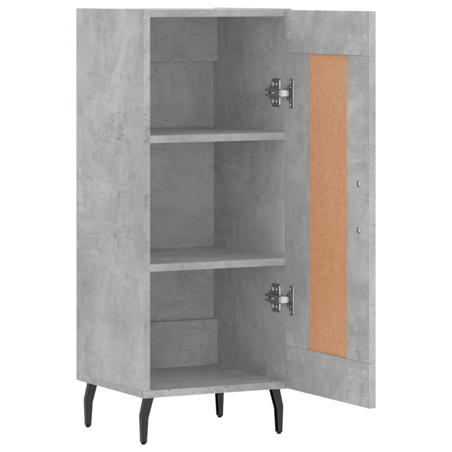 Dressoir 34,5X34X90 Cm Bewerkt Hout Betongrijs