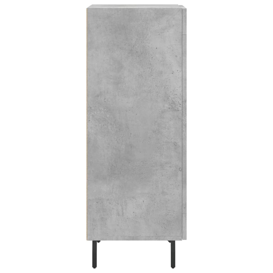 Dressoir 34,5X34X90 Cm Bewerkt Hout Betongrijs