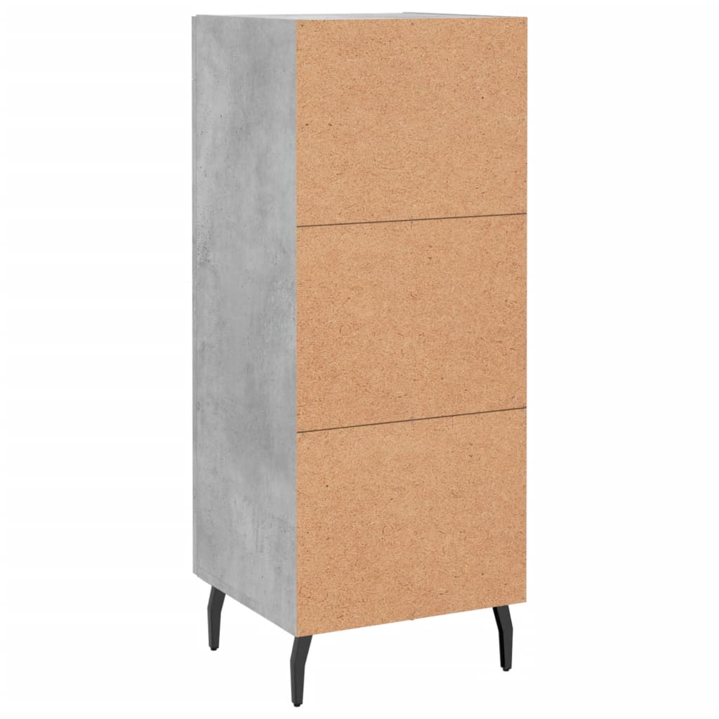 Dressoir 34,5X34X90 Cm Bewerkt Hout Betongrijs
