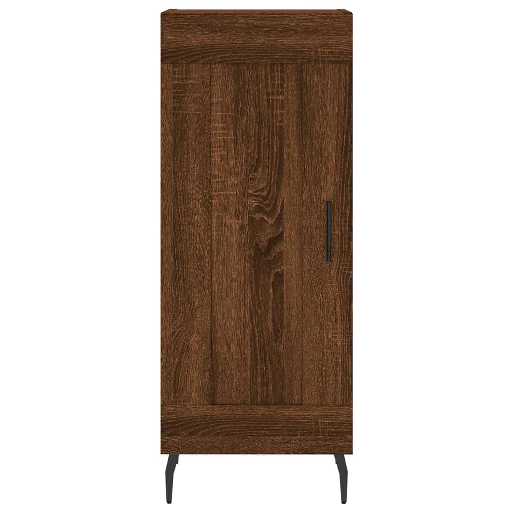 Dressoir 34,5X34X90 Cm Bewerkt Hout Bruin Eikenkleur