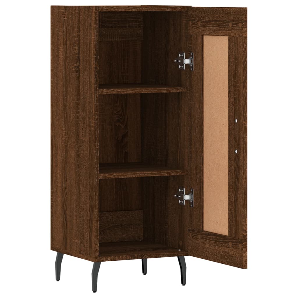 Dressoir 34,5X34X90 Cm Bewerkt Hout Bruin Eikenkleur