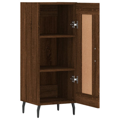 Dressoir 34,5X34X90 Cm Bewerkt Hout Bruin Eikenkleur
