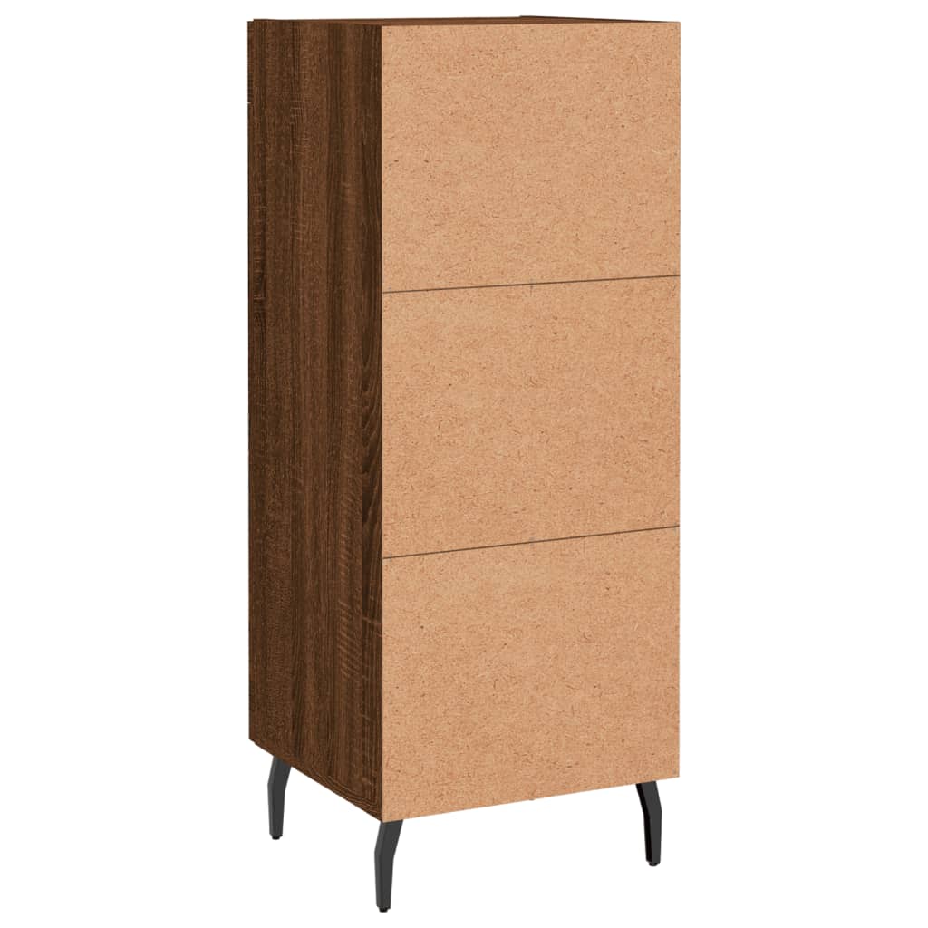 Dressoir 34,5X34X90 Cm Bewerkt Hout Bruin Eikenkleur