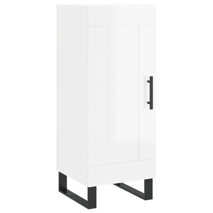 Dressoir 34,5X34X90 Cm Bewerkt Hout Hoogglans Wit