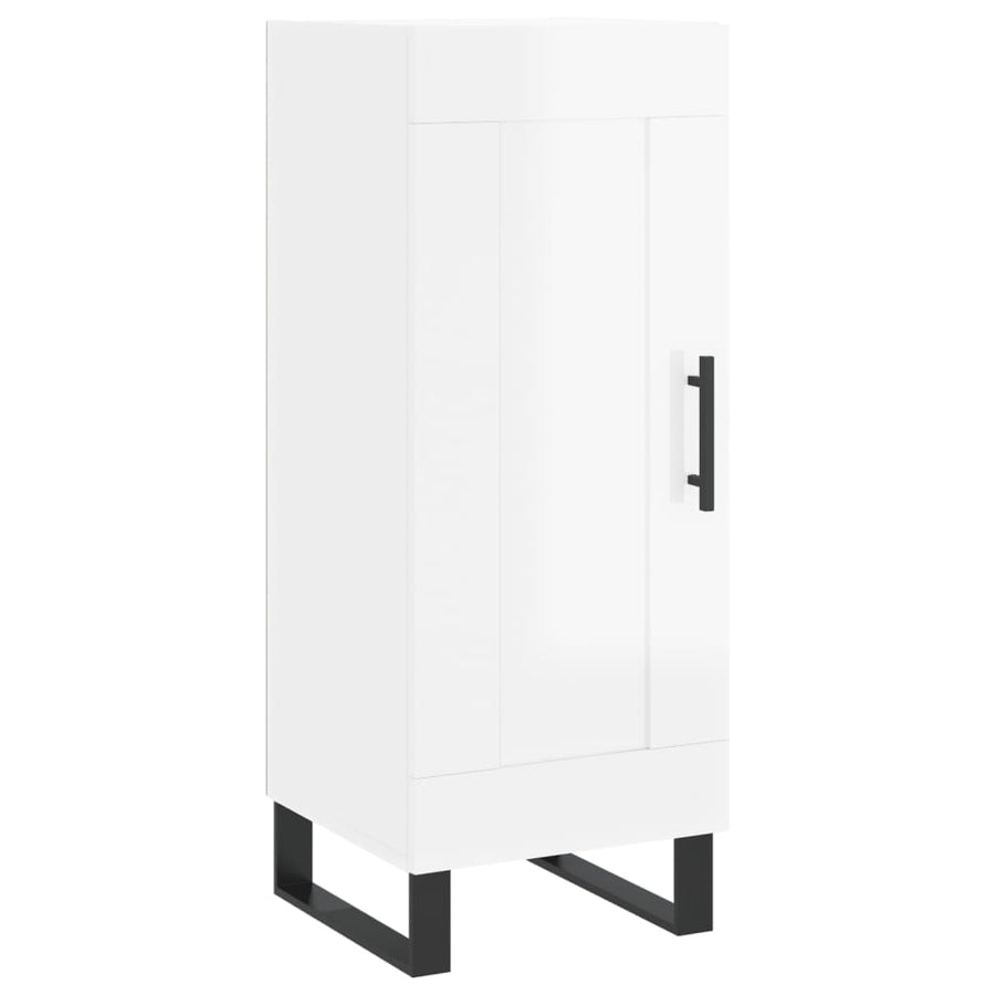 Dressoir 34,5X34X90 Cm Bewerkt Hout Hoogglans Wit