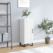 Sideboard 34.5x34x90 cm engineered wood high gloss white
