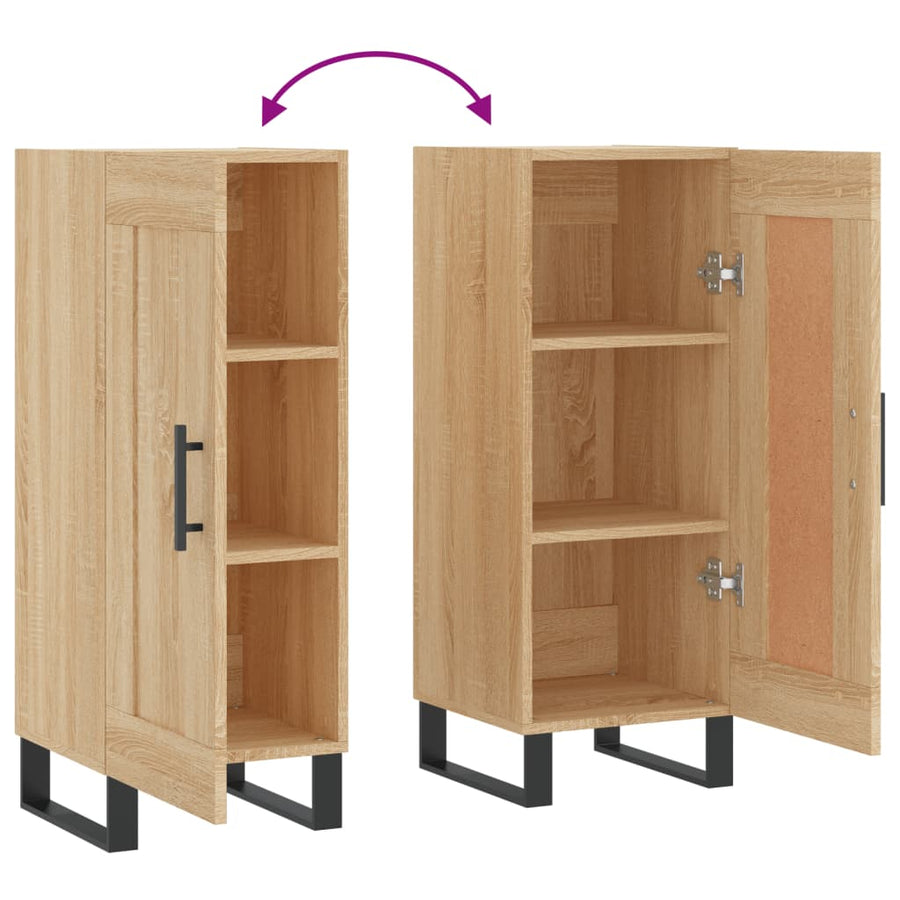 Dressoir 34,5X34X90 Cm Bewerkt Hout Sonoma eiken