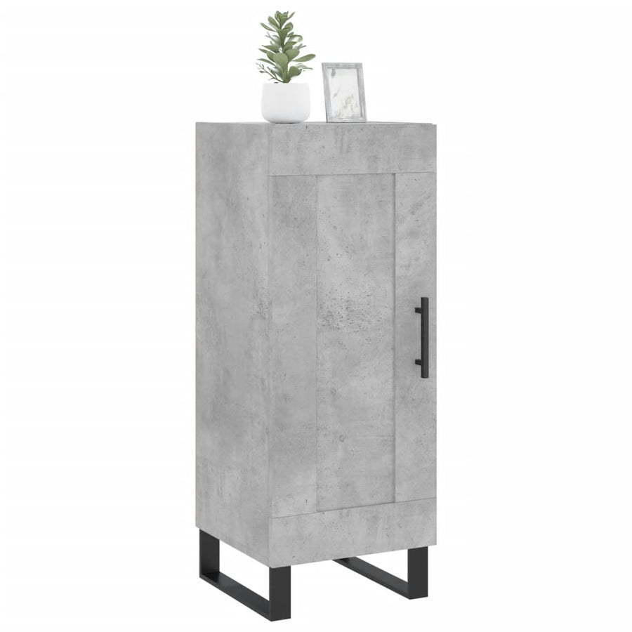 Dressoir 34,5X34X90 Cm Bewerkt Hout Betongrijs