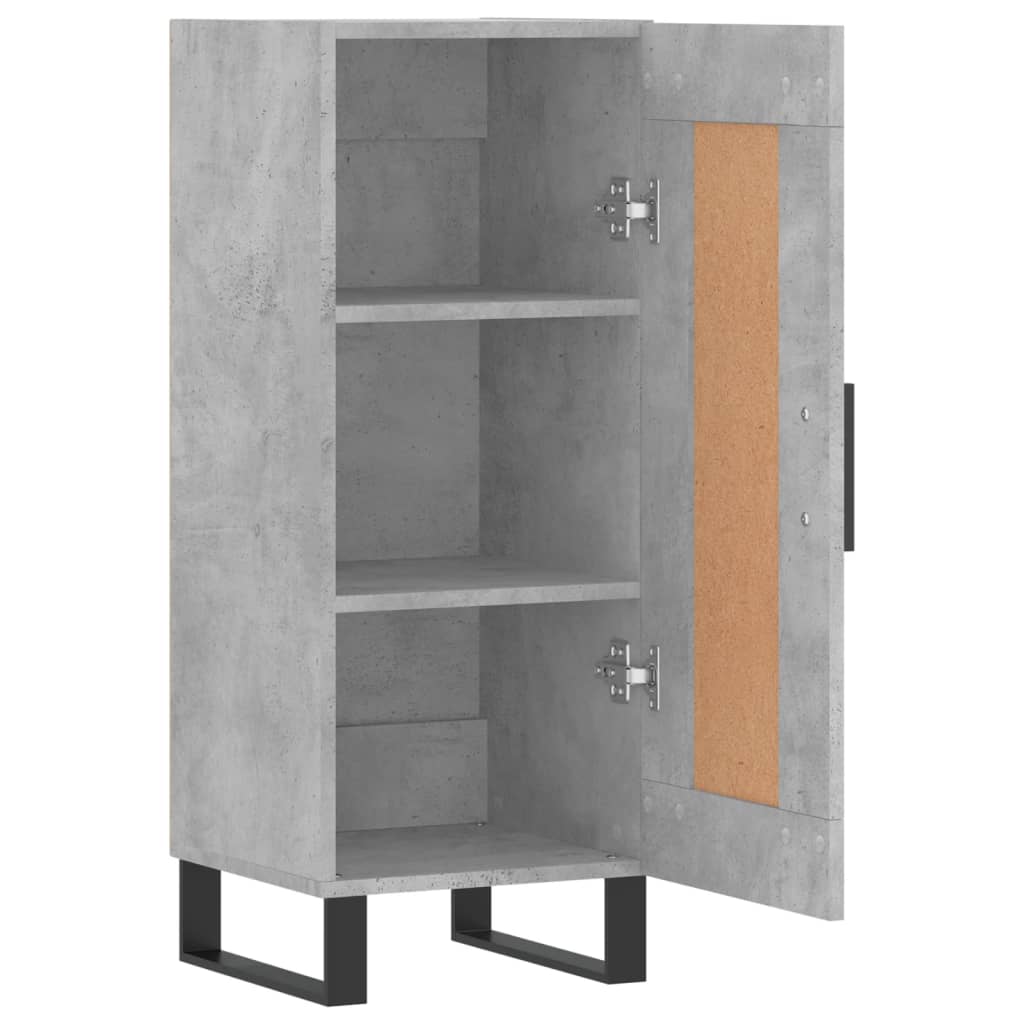 Dressoir 34,5X34X90 Cm Bewerkt Hout Betongrijs