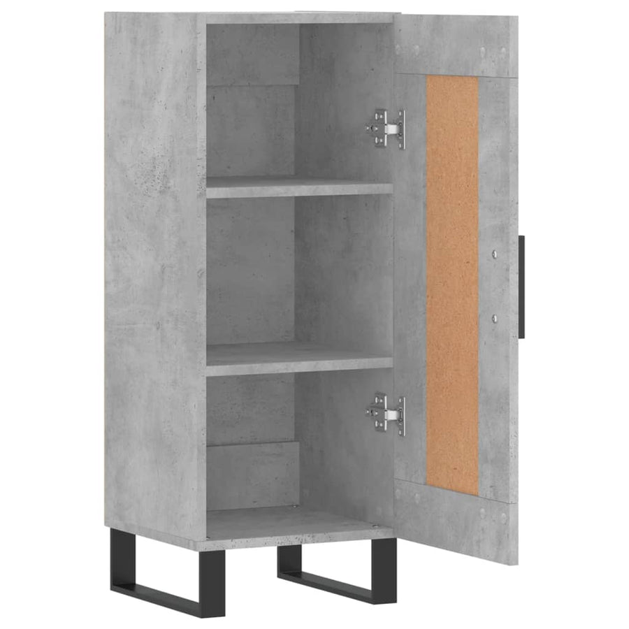 Dressoir 34,5X34X90 Cm Bewerkt Hout Betongrijs