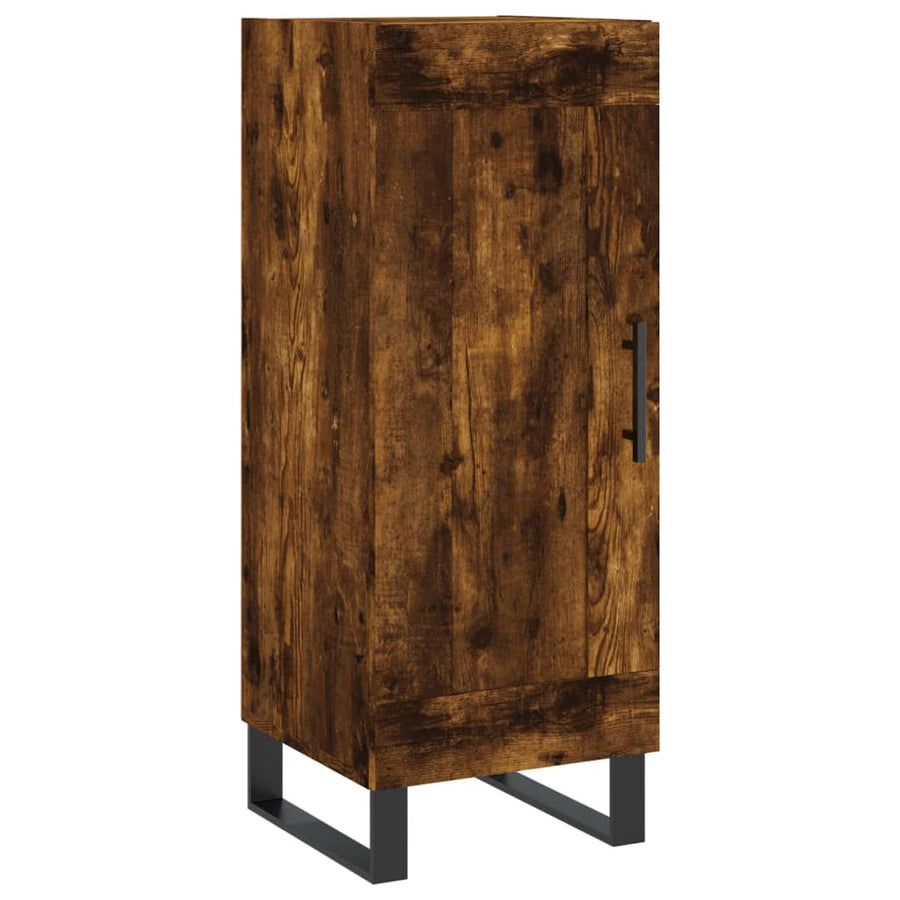 Dressoir 34,5X34X90 Cm Bewerkt Hout Gerookt eiken