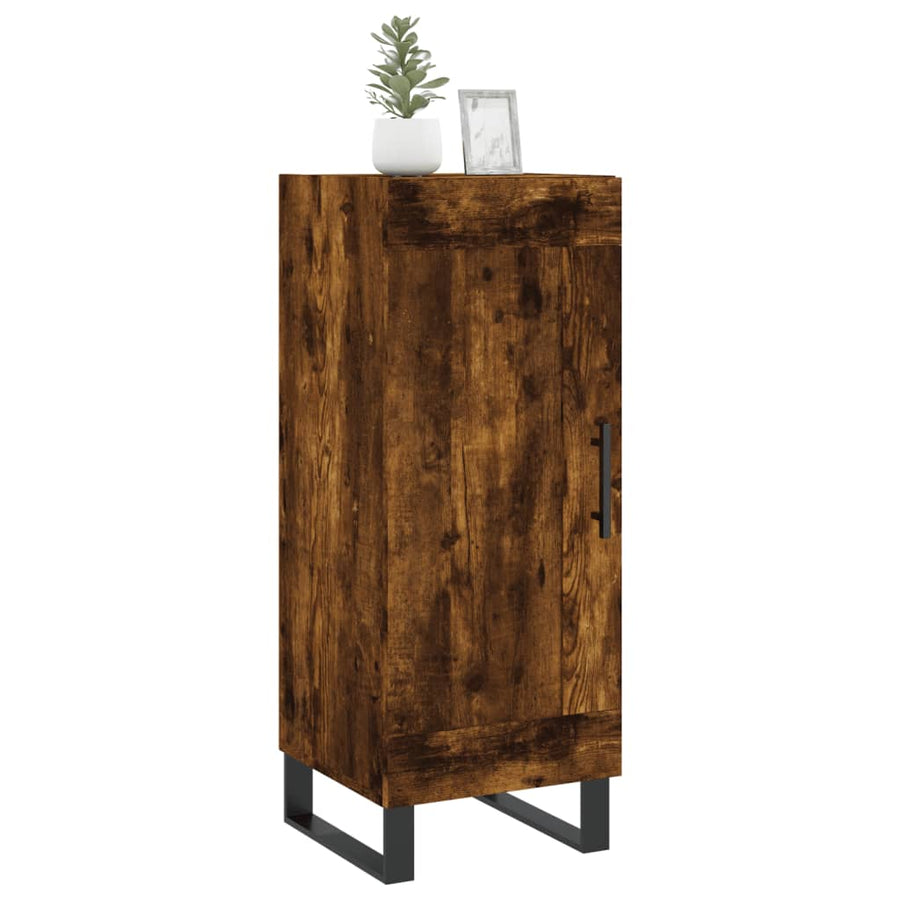 Dressoir 34,5X34X90 Cm Bewerkt Hout Gerookt eiken