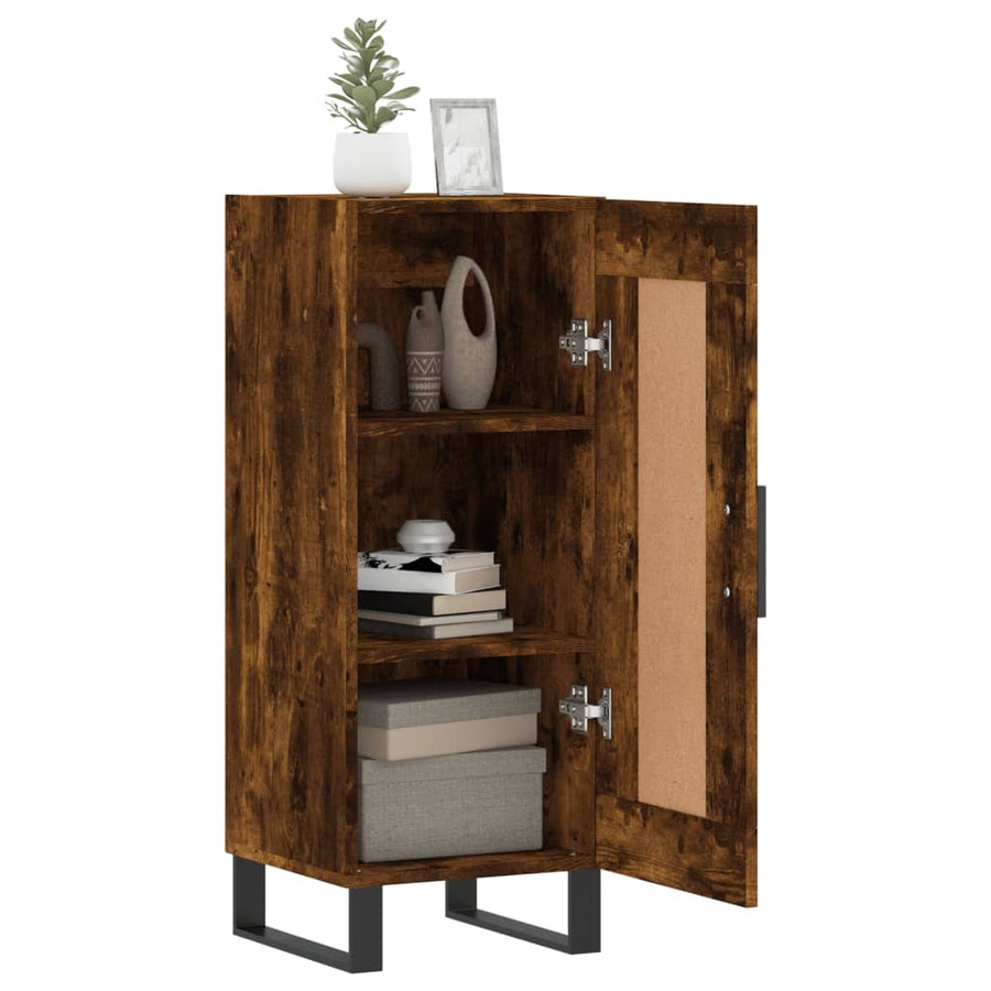 Dressoir 34,5X34X90 Cm Bewerkt Hout Gerookt eiken