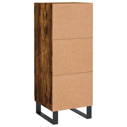 Dressoir 34,5X34X90 Cm Bewerkt Hout Gerookt eiken